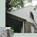 Left side of chimney Pointing & Painting - Before and After